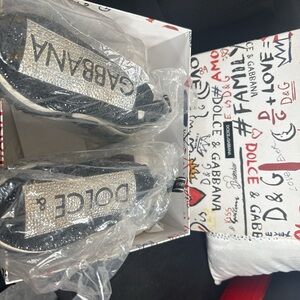 Dolce & Gabbana Kids Sneakers in Black and Silver